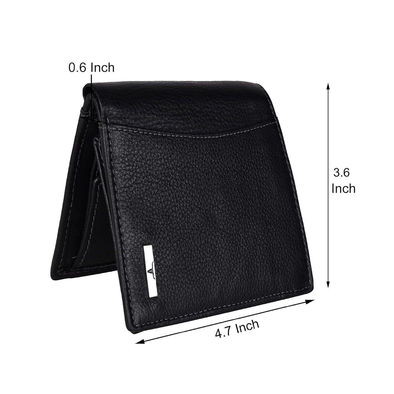 Мужской черный кожаный кошелек Orlando — фото 3