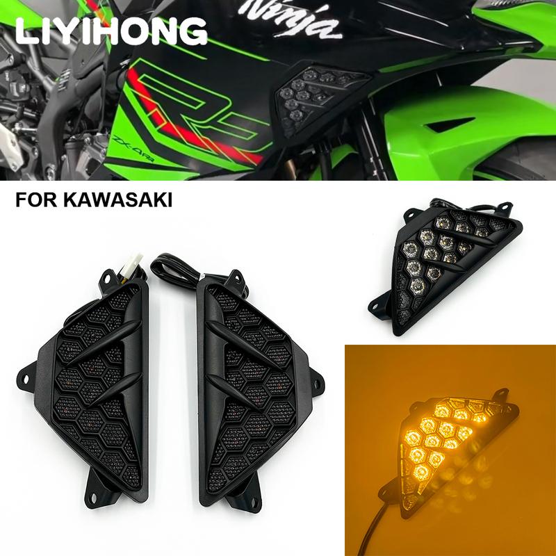 New NINJA ZX6R ZX-6R 2013 - Front Turn Indicator Signal LED Lights For Kawasaki Ninja300 Ninja400 Ninja650 Ninja1000