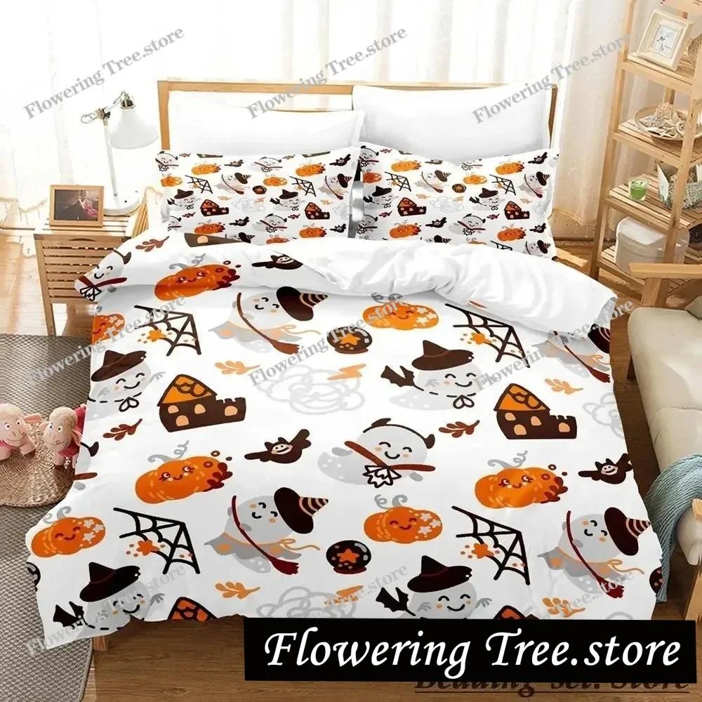 Halloween Flying Vampire Bedding Set Single Twin Full Queen King Size Bed Set Adult Kid Bedroom Duvetcover Sets Anime Bat