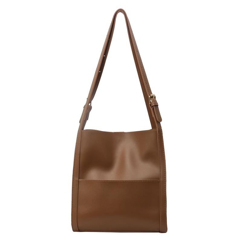 

Осень бестселлер большая вместимость передовое ощущение мягкая кожа женские сумки простота однотонный универсальные сумки через плечо