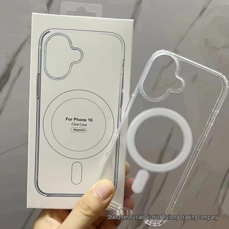Magnetic Clear Protective Case for iPhone 13 Pro/14/15 Pro/16 Pro Max