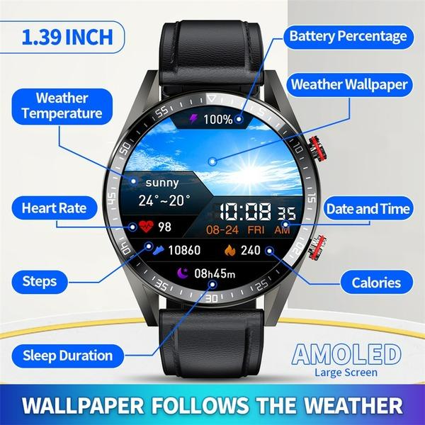 Smart Watch Men Always Display The Time Bluetooth Call Local Music Men Smartwatch For Huawei Xiaomi