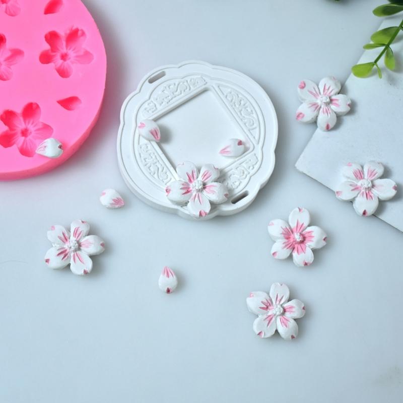 Cherry-Blossoms Silicone Mold Flower Petal-Cake Baking Mold Cake Decoration Craft Flower Chocolate Mousse-Mold DIY