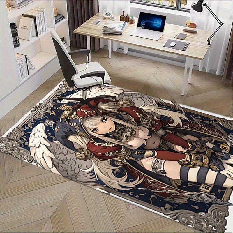 1pc Angel,Anime,Armor Office Carpet Soft Polyester Entrance Carpet Washable Non slip Machine Washabl