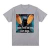 Today I Will Eat Two Corndogs Graphic T-Shirt Skeleton Meme Men's Vintage Gothic Short Sleeve T-shirts Cotton T Shirts
