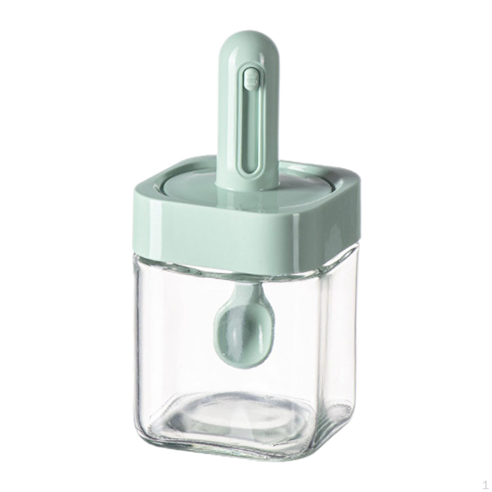 

Набор из прозрачного стекла для специй с подставкой и крышкой