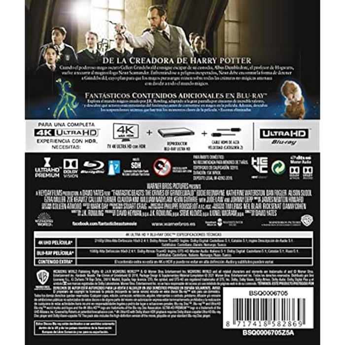 Animales fantásticos: los crímenes de grindelwald - bd