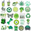 Colorful Aesthetic Stickers for Girls Waterproof Cute Stickers 50-Pack Water Bottle Laptop Phone Stickers for Teens (Green)