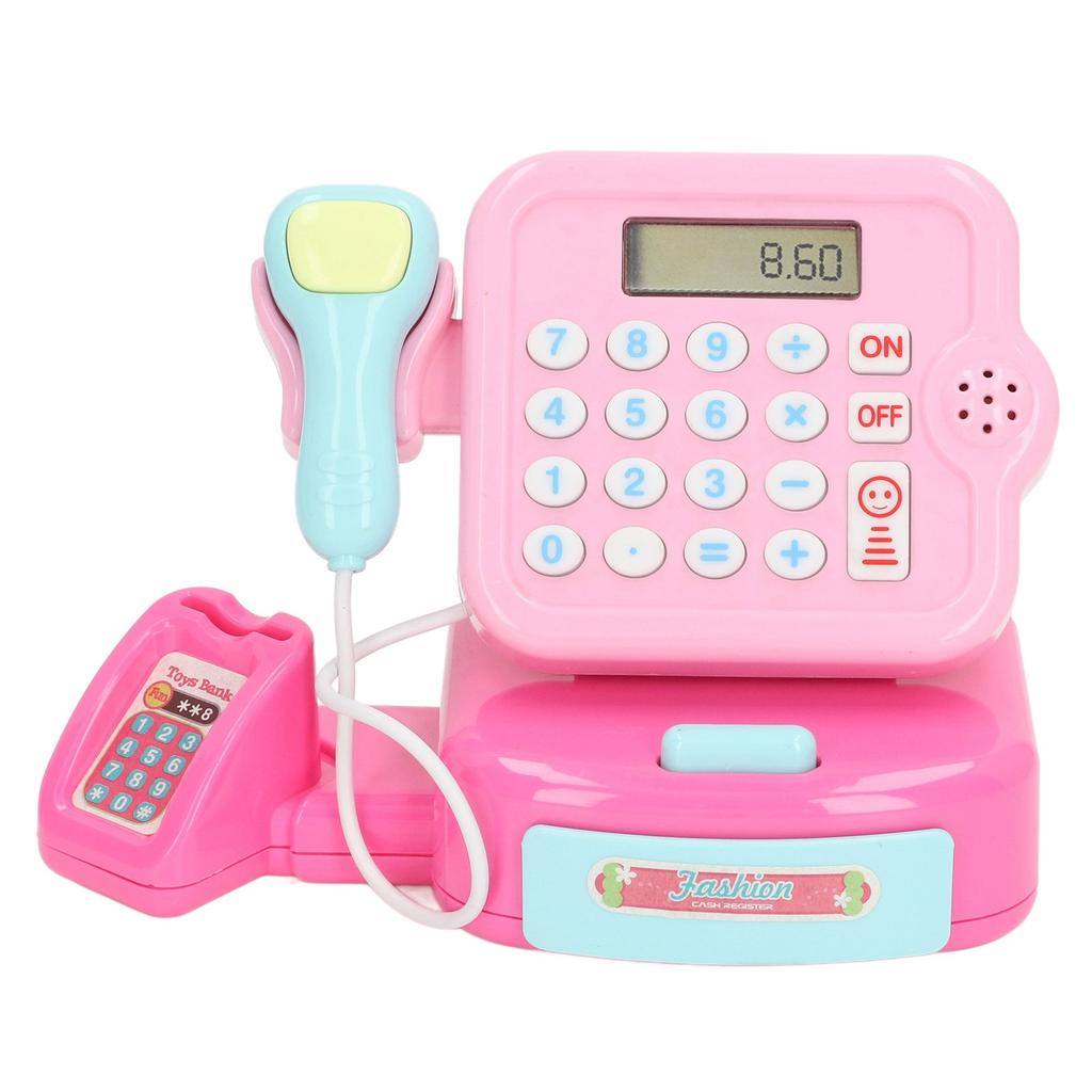 Cash Register Toy Educational Interactive Sound Light Electronic Kids Store Pretend Play Toy for
