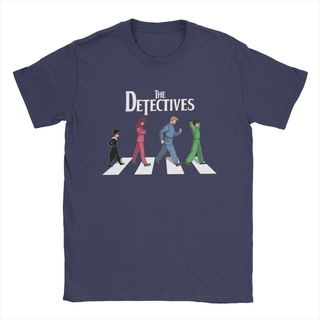Lustige The Detectives YuYu Hakusho T-Shirts Herren Rundhals 100% Baumwolle T-Shirts Anime Kurzarm T-Shirts Bedruckte Kleidung