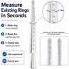 Ring Sizer Measuring Tool Kit, Aluminum Ring Mandrel Sizer Stick with 27 PCS Stainless Steel Ring Gauge Set, US Sizes 0-13 Finger Sizing Tool