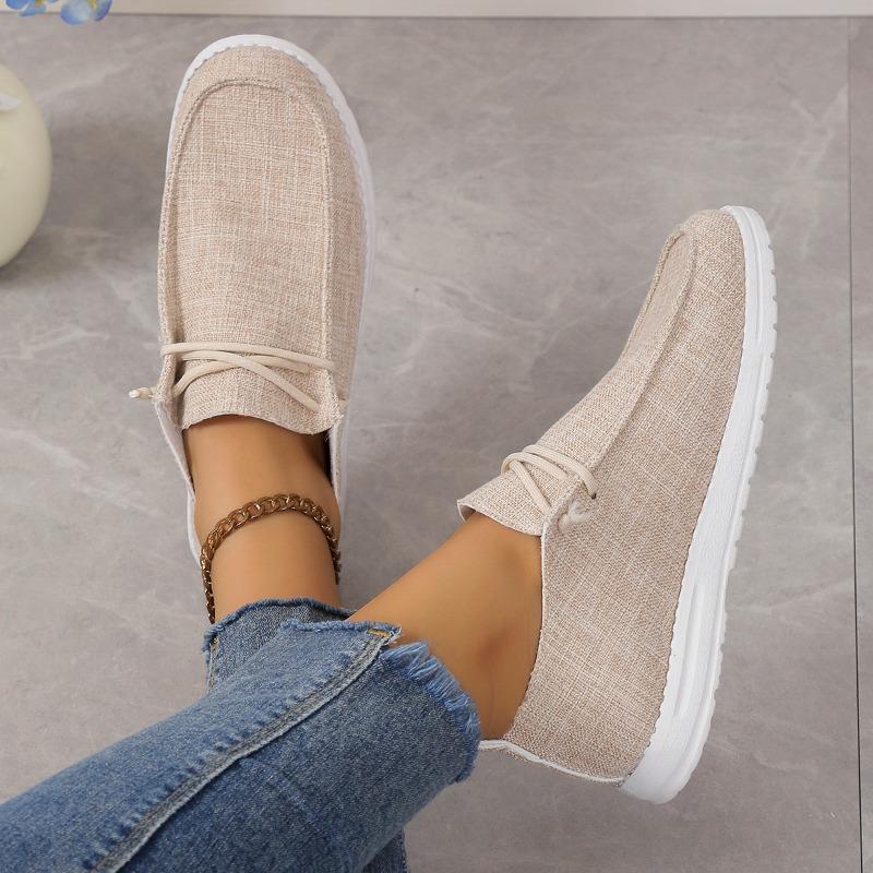 fashion Autumn New Women'S Canvas Breathable Fashion Vulcanized Sports Shoes Woman Casual Flat Shoes Female Light Walking Shoes