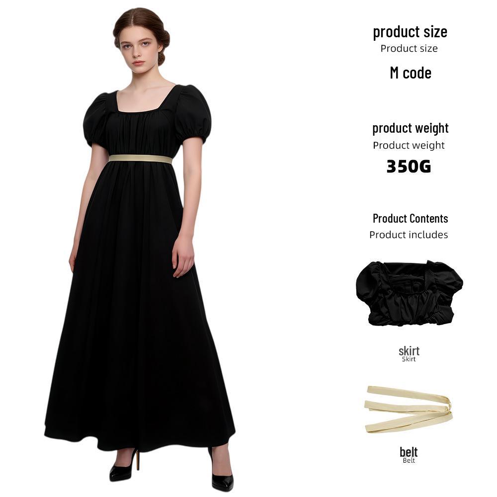 Bridgerton Regency Kleid: Hochtailliertes viktorianisches Kleid für Halloween & Teepartys