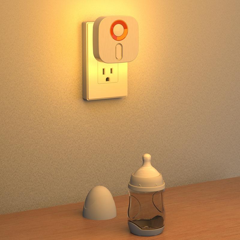 

Human body sensor light RGB dimmable and color-adjustable LED night light plug-in type EU standard EU