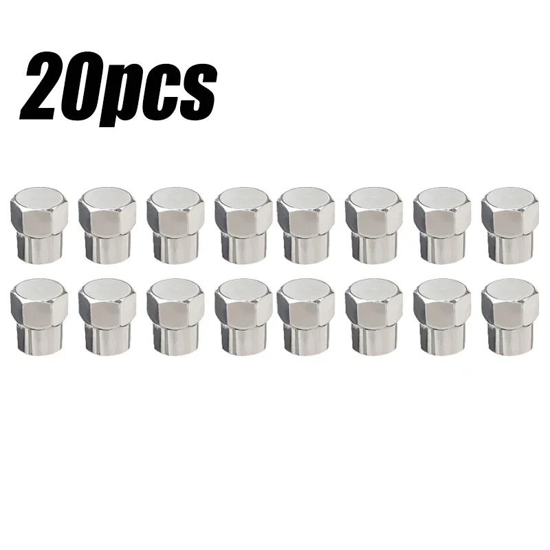 Flat Head Car Tyre Valve Caps Universal Wheel Air Stem Cover Plastic Chrome Dustproof for Auto Motorcycle Truck Bike Accessories