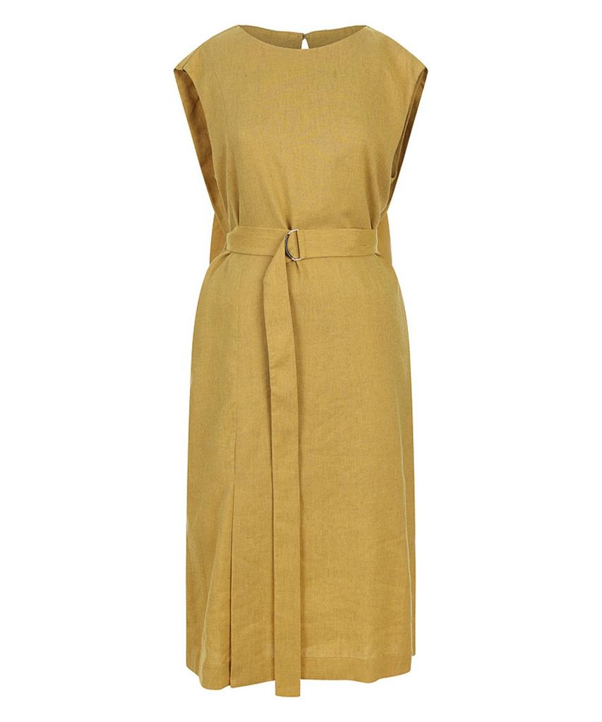 MAREMONTE Linen Belted Dress_M246Mop48S0