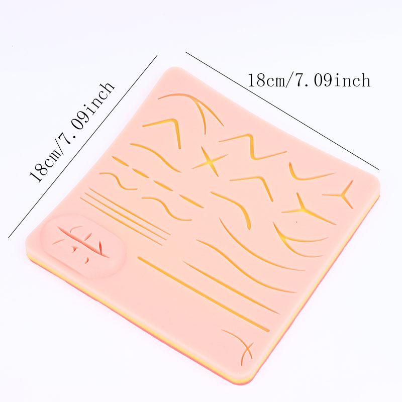 Reusable Surgical Suture Kit Pad Silicone Skin Wounds Suture Practice Traumatic Simulation Wounds Training Teaching Model