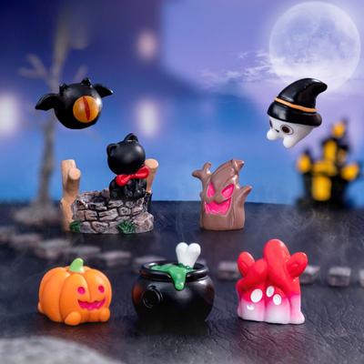 Halloween Ghost Pumpkin Figurine Micro-landscape Decorative Accessories Mini Ornaments