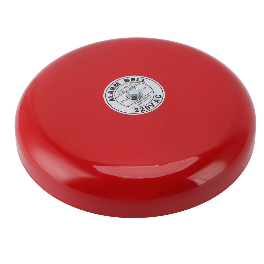 Fire Alarm Bell High Sensitivity Super Loud Sound Electric Round Alarm Bell for School Factory 220V