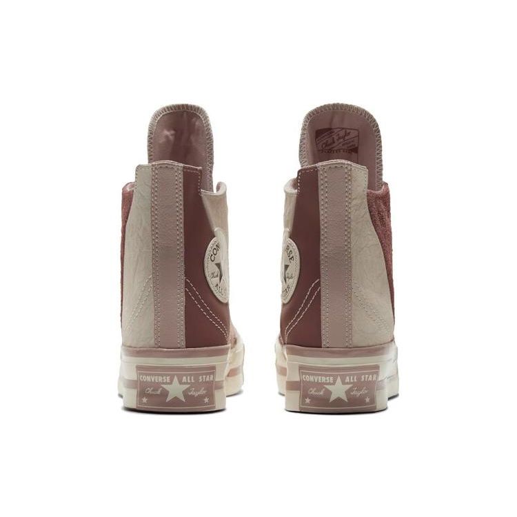 Converse Zapatillas Unisex Chuck 70 Plus High Asimétricas - Stone Mauve Rosa Arena del Desierto Silla de Montar A01346C
