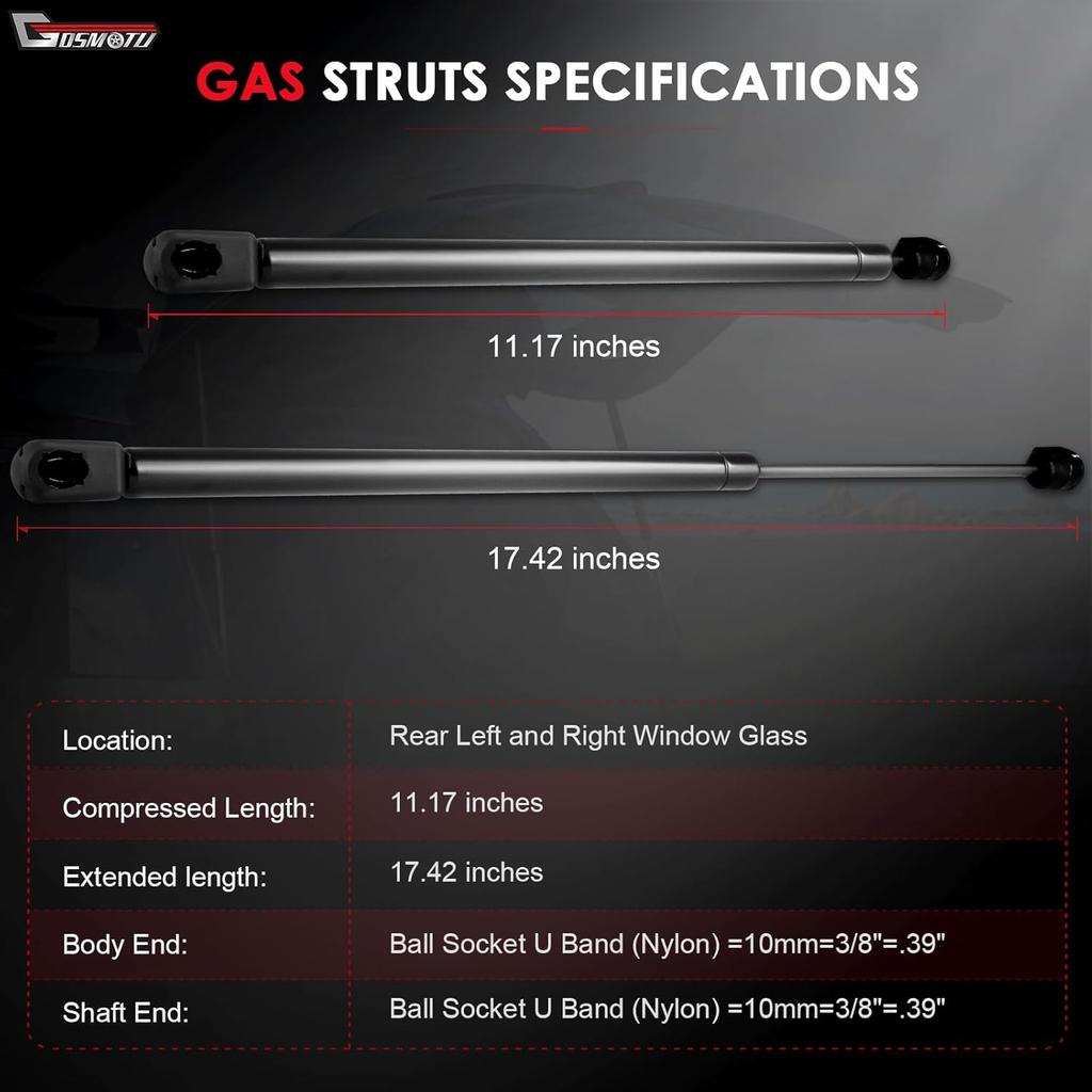 Rear Window Glass Lift Supports Windshield Struts Shocks Gas Springs Replacement Parts 6260 SG304099 For 2008-2012 For Ford Escape, 2008-2011 For