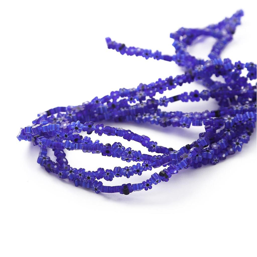 45 Piezas de Cuentas de Flor de Vidrio Millefiori para Collares, Pulseras y Pendientes de Joyería Hechos a Mano para DIY