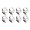 50 Set 17mm Pants Button Set Stainless Steel Letter Star Pattern Silver Decorative Button with