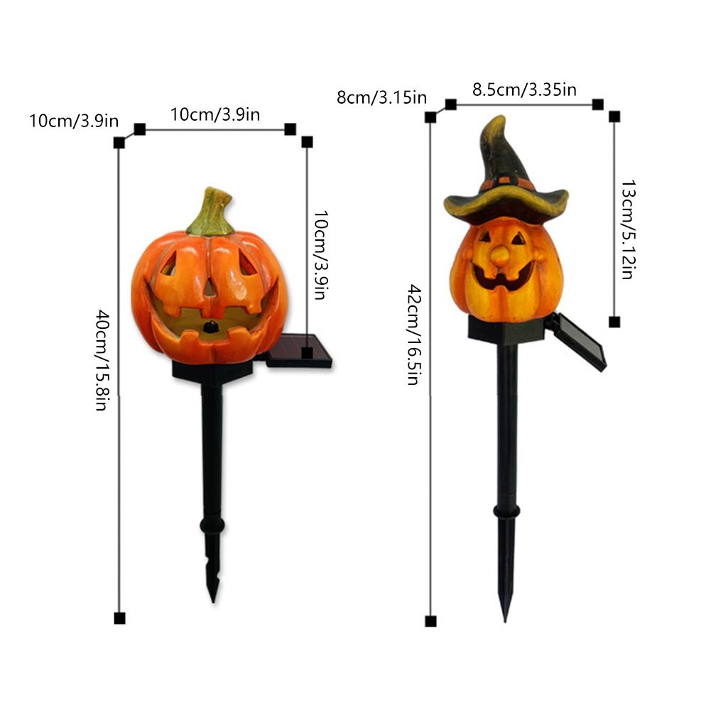 Solarne Światło Dyniowe na Halloween Czaszka Ogród Palik Żywica Straszne Upiorne Solarna Figurka Trawnikowa Dekoracyjne Solarne Paliki Ogrodowe