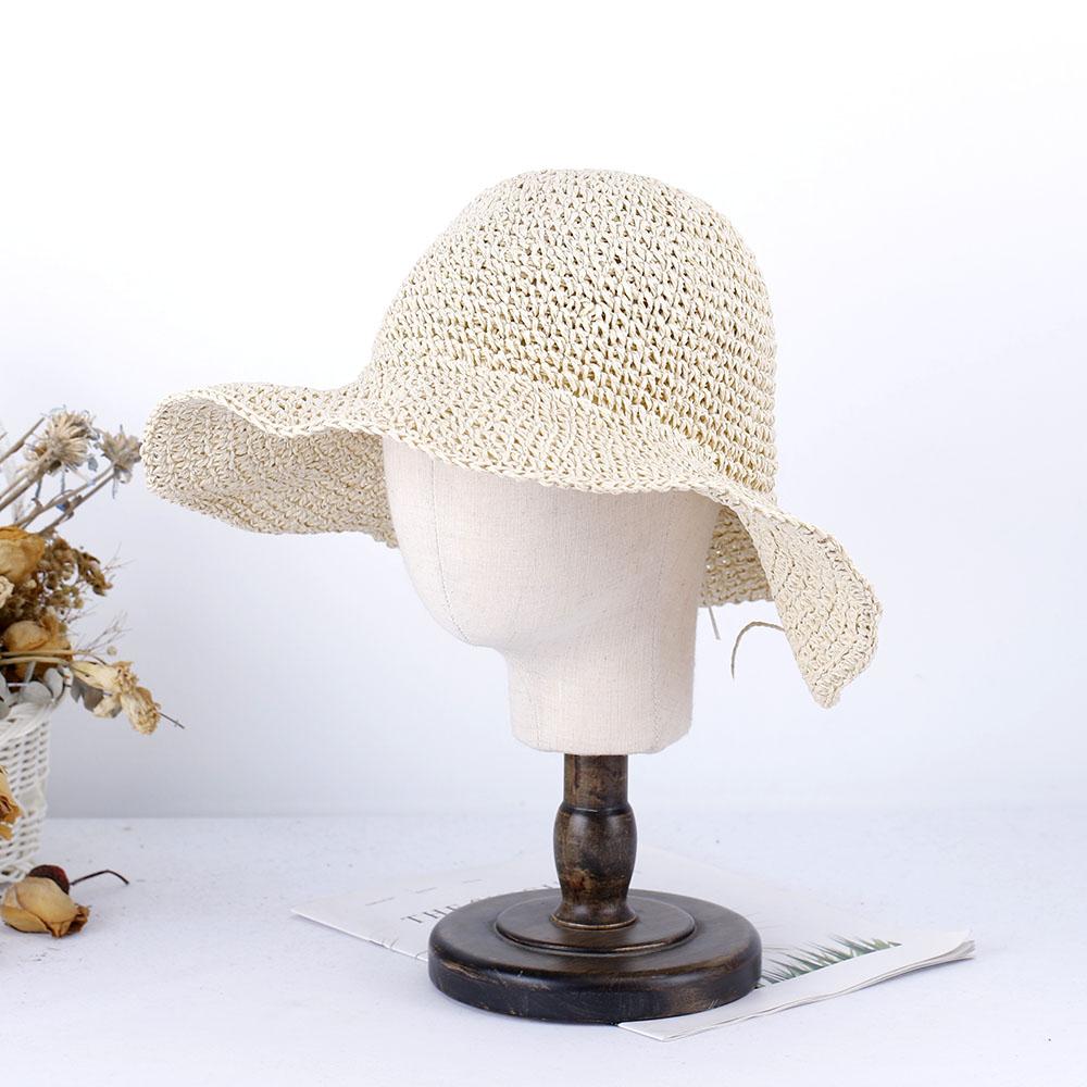 2023 Women's Summer Beach Cap Hat Pure Color Bucket Hat Cool Women's Hats for the Sun Sun Hat Straw Hat Hat for Girl Hiking Hat