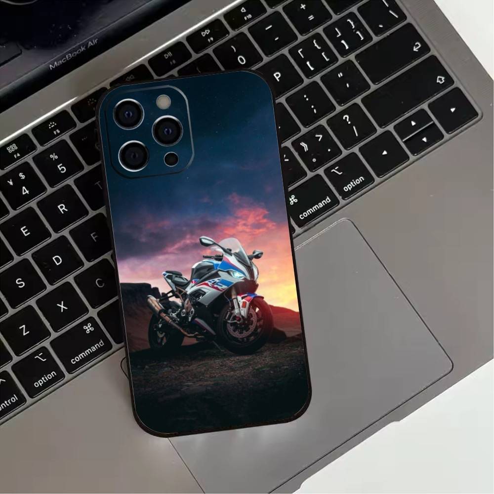 Super Speeding Motorcycle Phone Case  For iPhone17,16,15,14,13,12,11 Plus,Pro Max Soft Black Cover