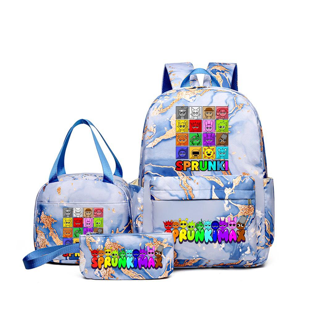 Rhythm box sprunki peripheral schoolbag boys and girls schoolbag primary school junior high school students backpack D