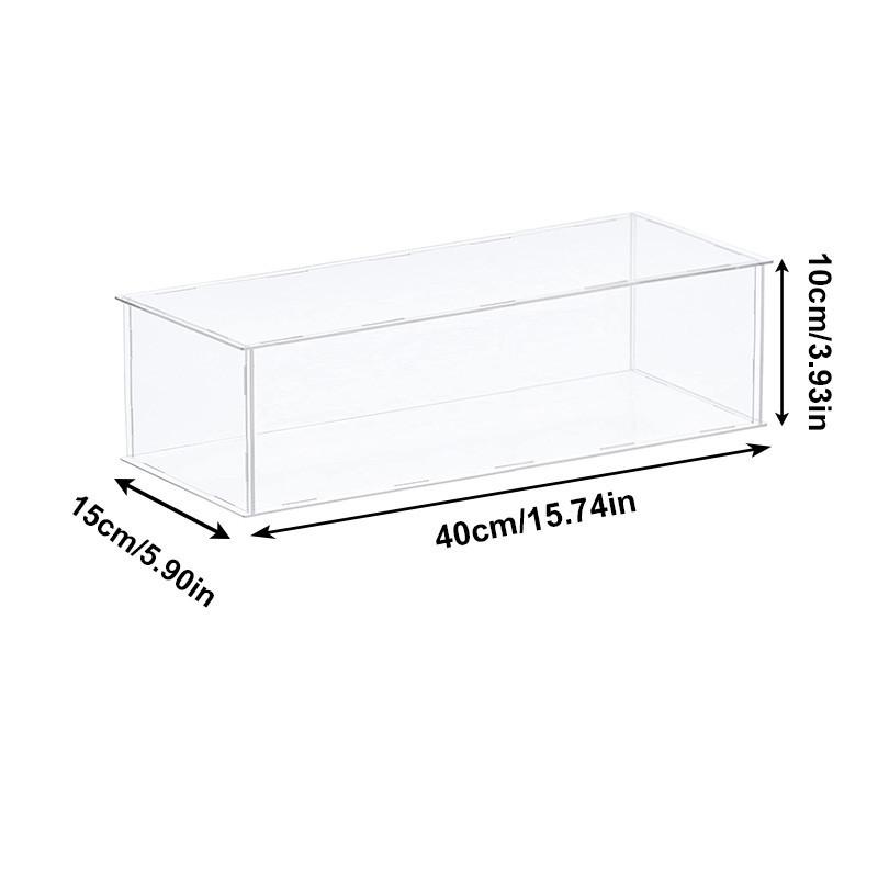 1 stk klar akryl utstillingsboks Benkeboks arrangør stativ Støvtett beskyttelse utstillingsmonter displayboks
