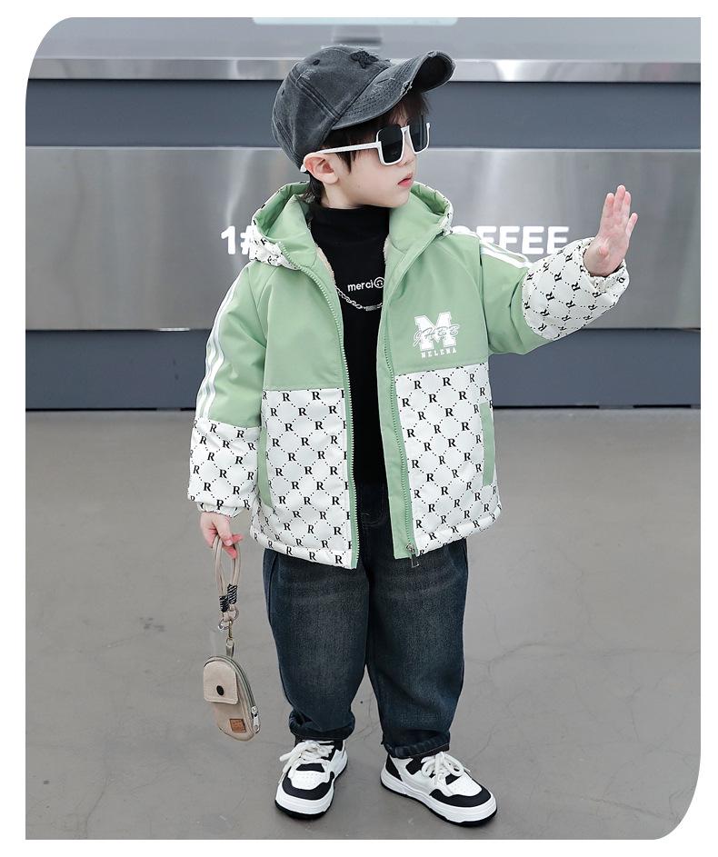 2025 Boys' Handsome Fleece-Lined Winter Parka