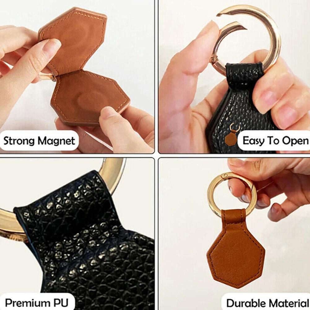 Love Heart Shape Hat Bag Clip PU kůže Kov zbrusu nový