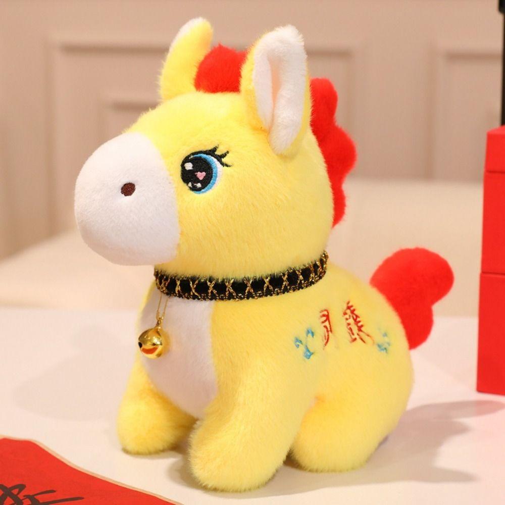 15/20/26cm 2026 New Year Mascot Chinese Style Stuffed Horse Zodiac Horse Doll  Festival Gift
