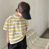 Boys' Pure Cotton Striped Short-Sleeve T-Shirt