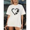Womens T-shirt Cotton Printing Casual O-neck Short Sleeve Outdoor Sports Jogging Clothing Summer Loose Streetwear Tees
