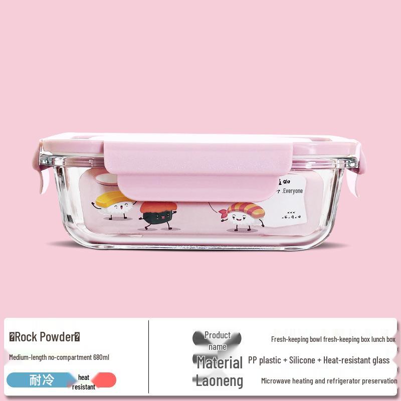 Ciotola Bento in Vetro per Microonde - Resistente alle Alte Temperature, Grande Capacità, Pranzo Ermetico