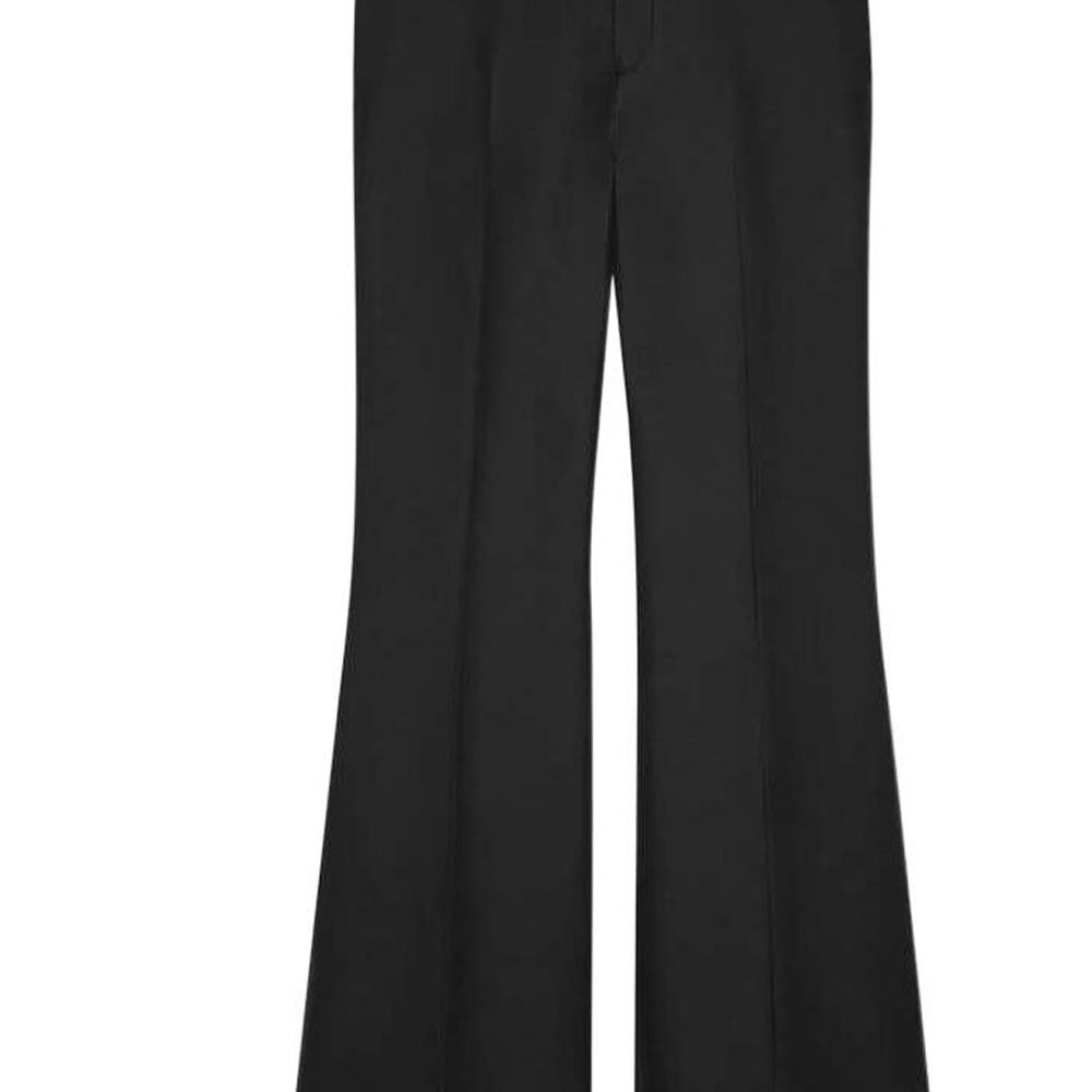 (WMNS) Gucci Wool Silk Cropped Flare Pant 'Black' Women's 632964-ZAD88-1000
