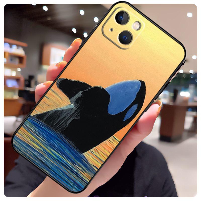 Killer Whale Case For iPhone 13 Pro Max 16 15 11 12 14 17 Pro Max mini 15 16 Plus 16e 17 Air Phone Cover