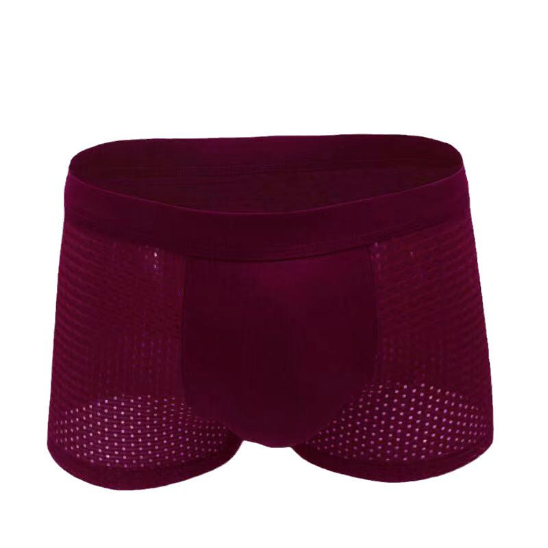 Men's Breathable Mesh Ice Silk Boxer Briefs