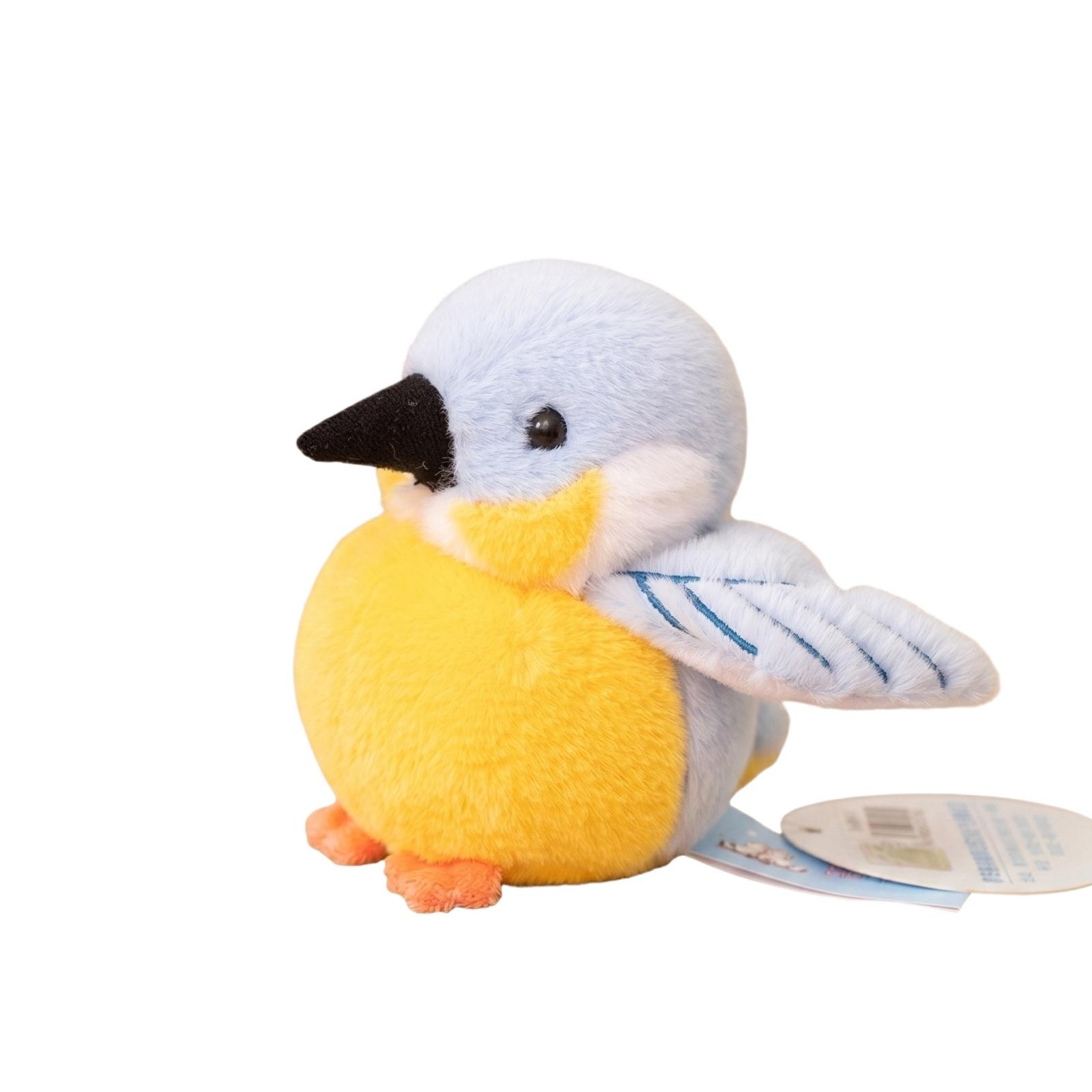 

Realistic Plush Bird Toy Soft Stuffed Animal with Sound Imitation Mountain Chickadee Design Collectible Gift for Bird Lovers and Kids One Size жовтий