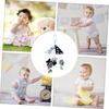 Plush Baby Crib Wind Chime Toy Hanging Pendant Infant Toy Squeaky Sound Stroller And Crib Compatible Black White Multi