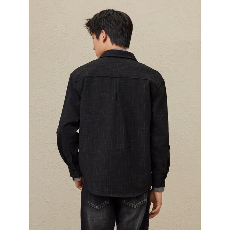 GXG Men's Black Plaid Long-Sleeve Shirt