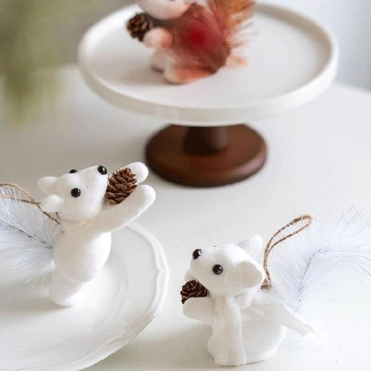 Durable Foam Christmas Squirrel Ornament Party Hanging Decoration For Homes Office Party Holiday Decorative Accent
