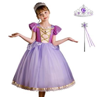 Princess Dress for Halloween Cute and Popular Set for Perfect for School Cultural and Includes Headband Girls, Costume, One-Piece Kids,