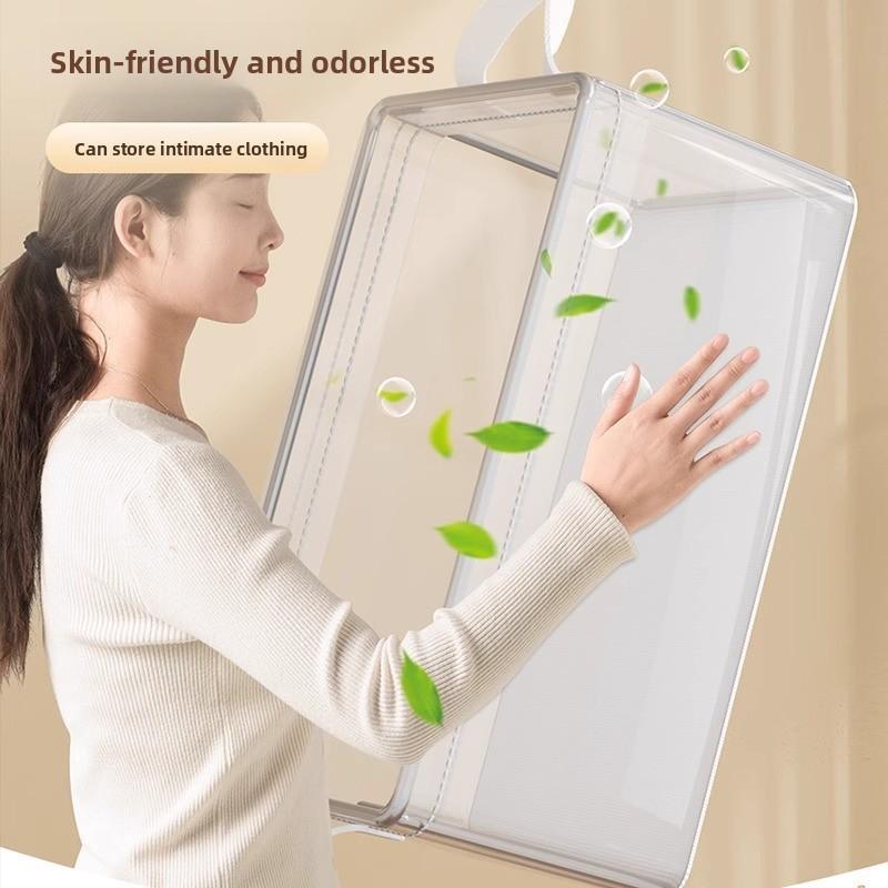 Modern Minimalist Clothes Storage Box With Foldable Steel Frame For Bedroom Organization
