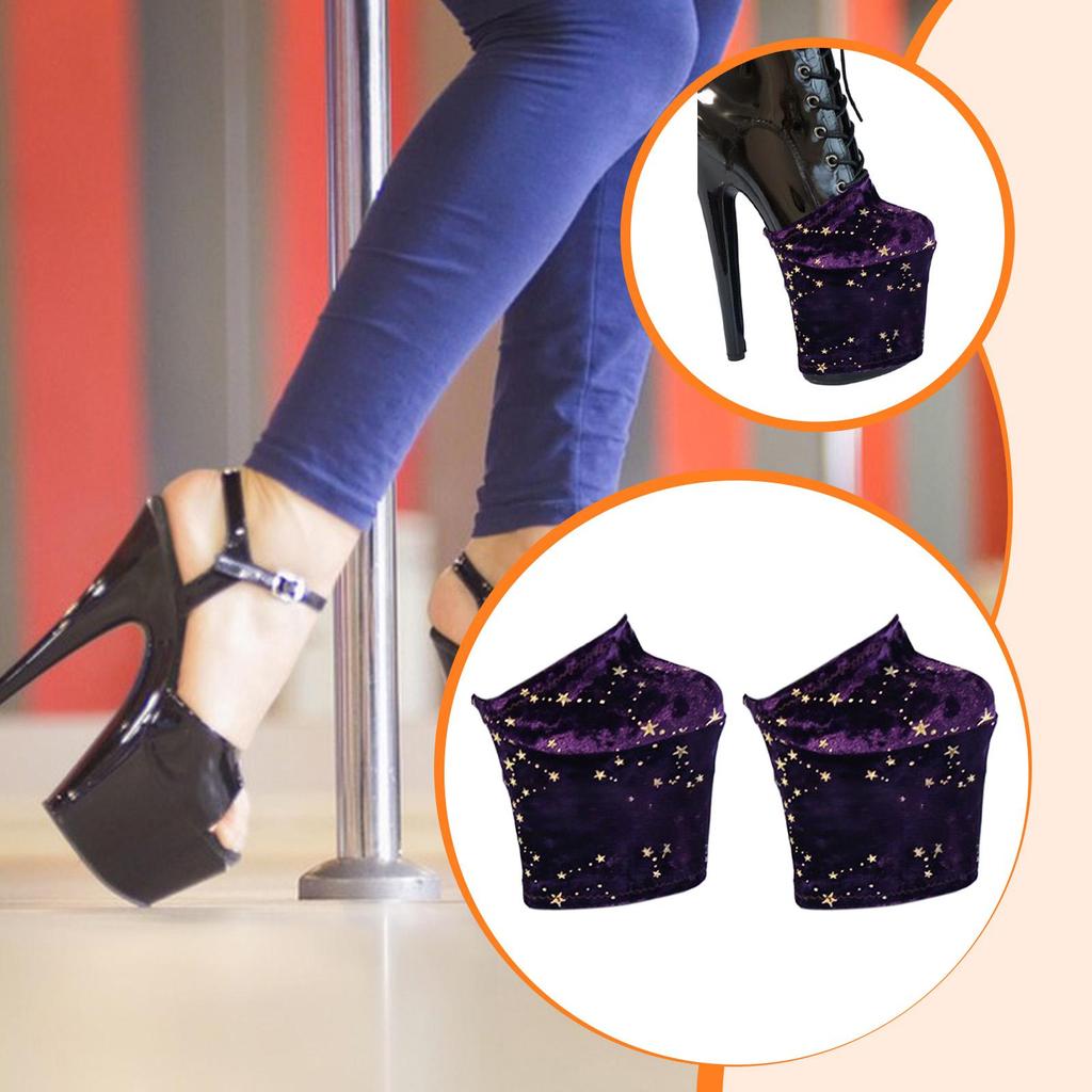 Set of Shoe Covers for Pole Dance Shoes, ScratchResistant, NonSlip Velvet Training