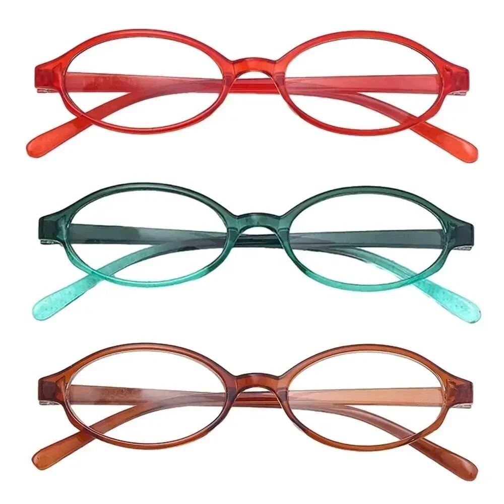 New Retro Small Frame Spicy Girl Anti Blue Light Glasses, Oval Shaped Fashionable Flat Light Glasses for Students