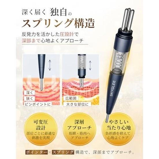 Face Spot Pointer Pen-Type Beauty Device Spring-Type Acupressure Facial Muscle Line Care Stick Tension Relief Eye Area Mouth Lift Slim Goods Birthday